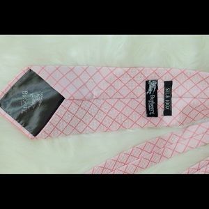 Authentic Vintage Pink Burberry Tie 100% Silk